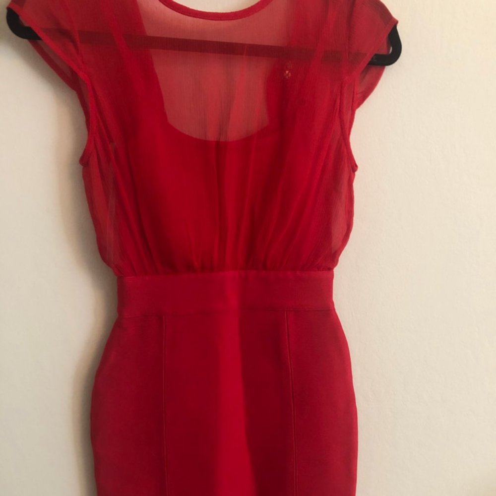 Red Bodycon Dress - XS